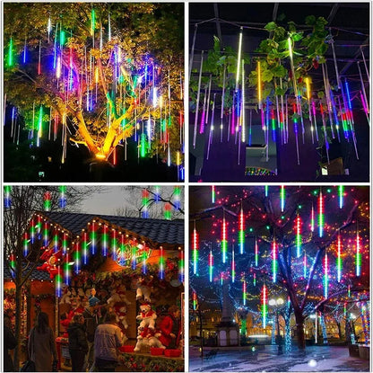 Outdoor LED Meteor Shower Lights Falling Rain Drop
