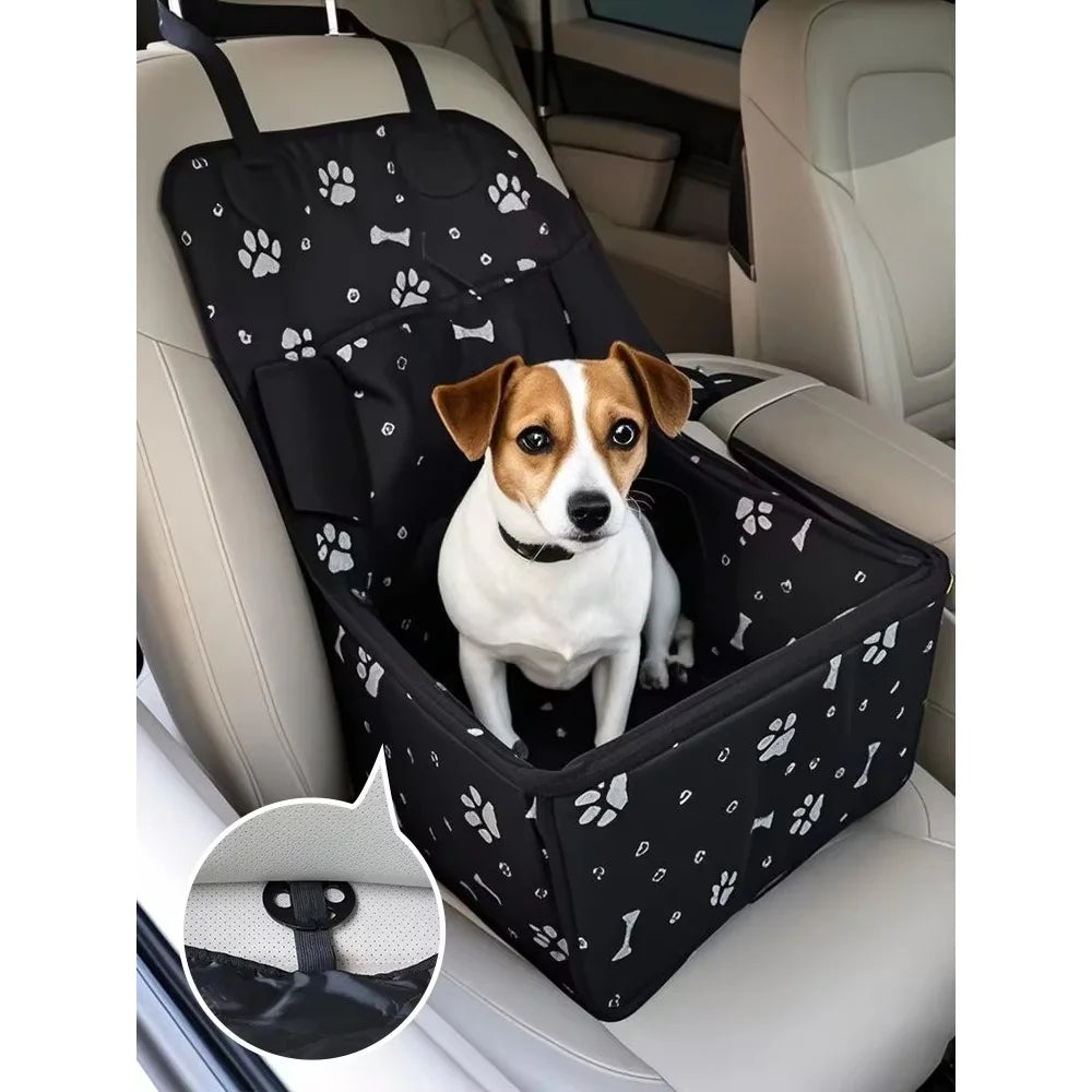 Dog Car Seat with Storage Pocket Travel Dog Bag Cover