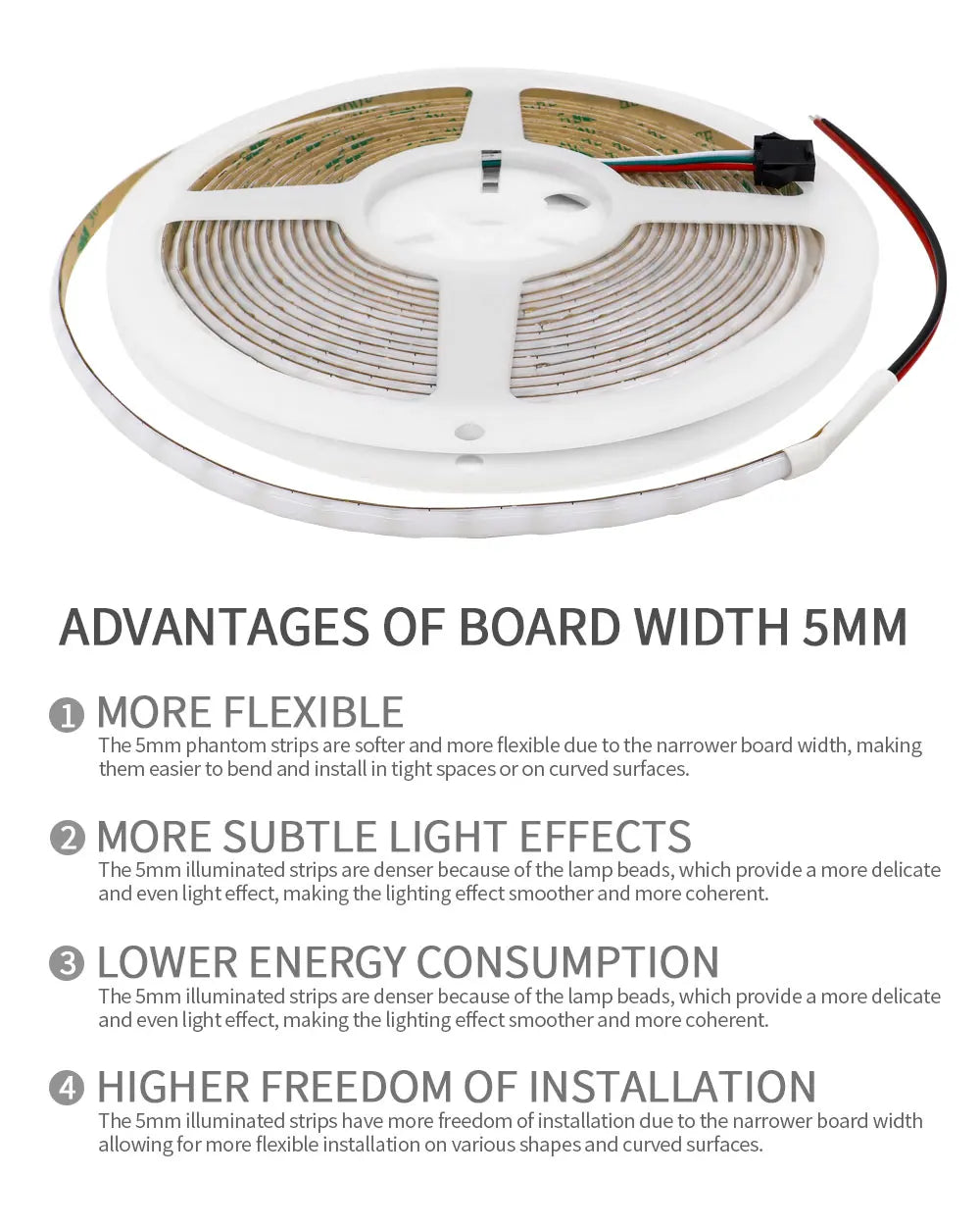 WS2812B COB LED Strip Individually Addressable Smart RGB