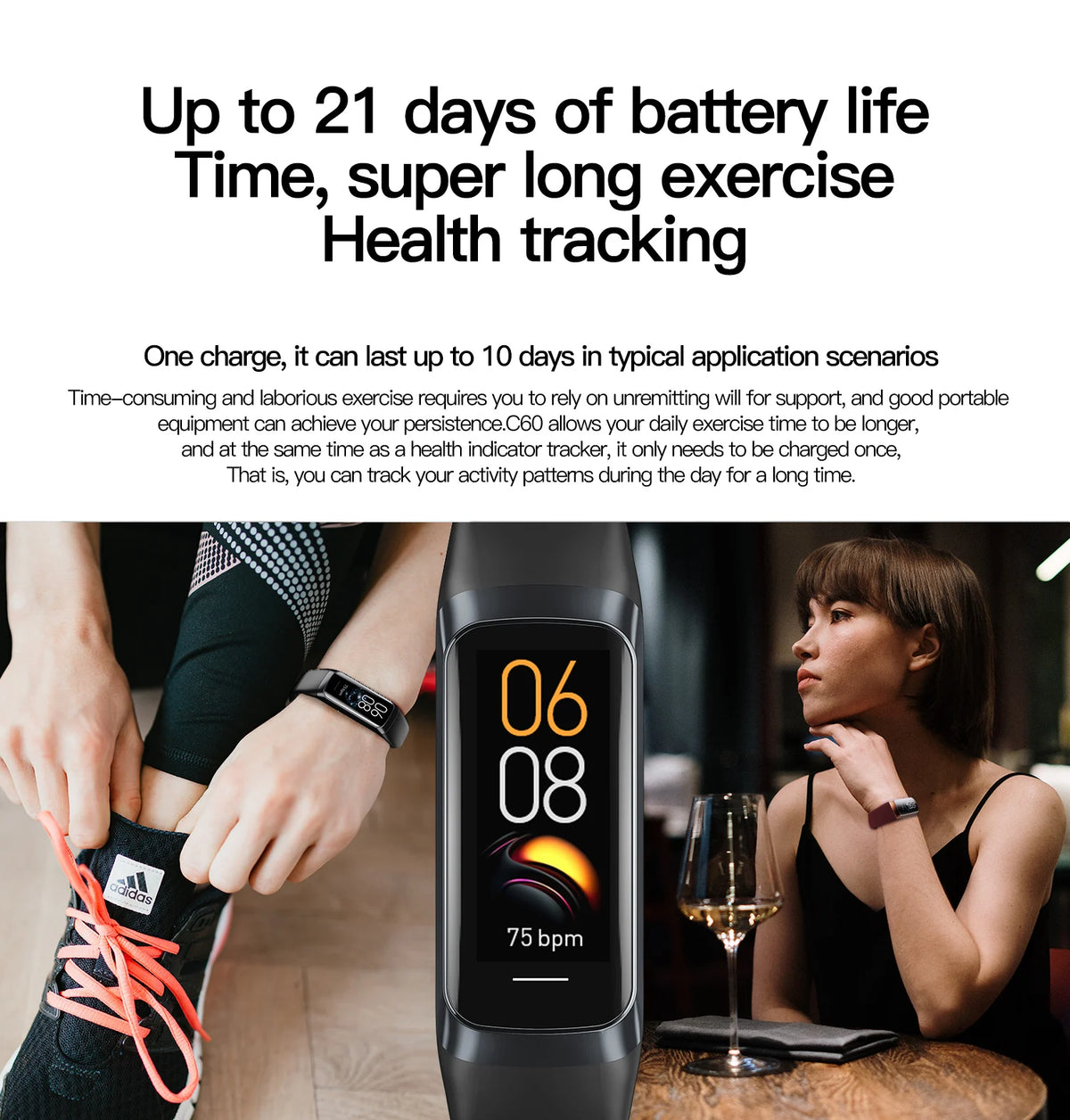 AMOLED Smartwatch Body Temperature Monitor Fitness Clock