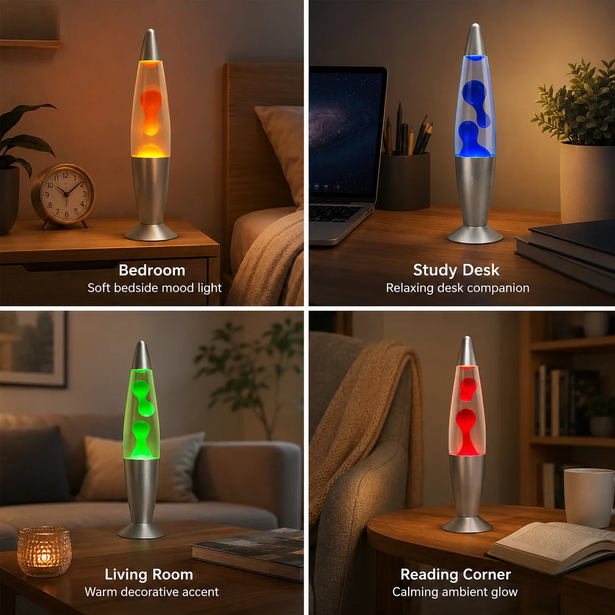 Lava Lamp 25W LED Volcano Night Light Multicolor Changing