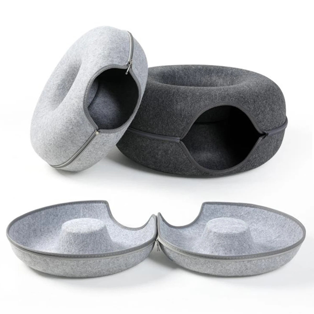 B-Tunnel Donut Cat Bed Interactive Tunnel Pet