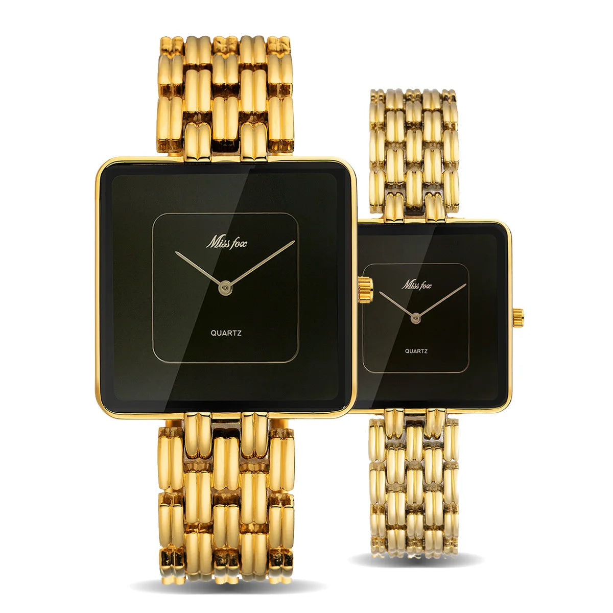 Watch with Simple Large Dial Square Quartz
