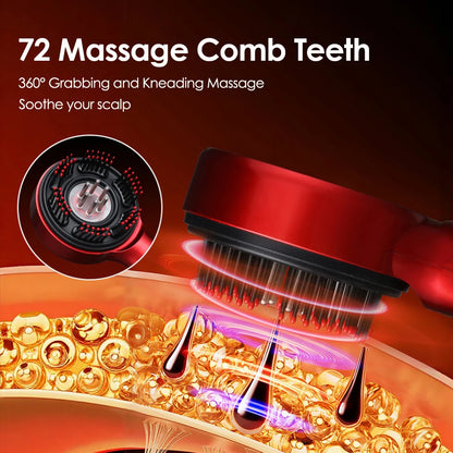 Electric Micro-current Massage Comb Red Light Hair Care