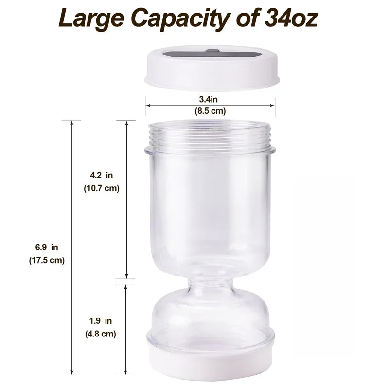 New Olive and Pickle Strainer Jar Olive Container Hourglass