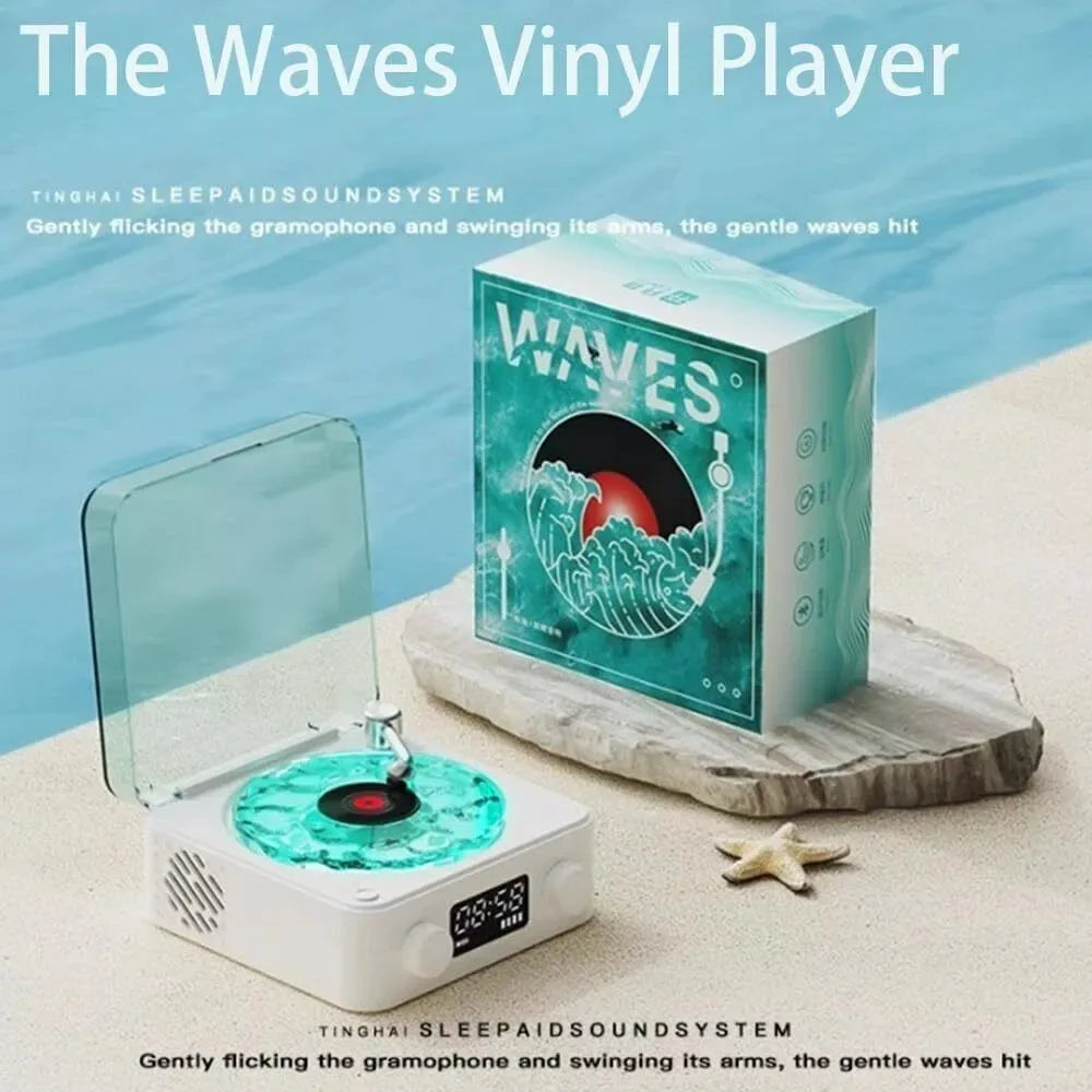 Retro Turntable Speaker With White Noise Wireless Bluetooth