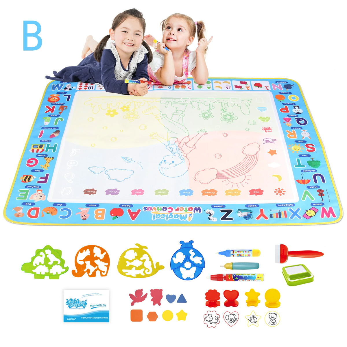 Magic Water Drawing Mat Coloring Doodle Painting Board