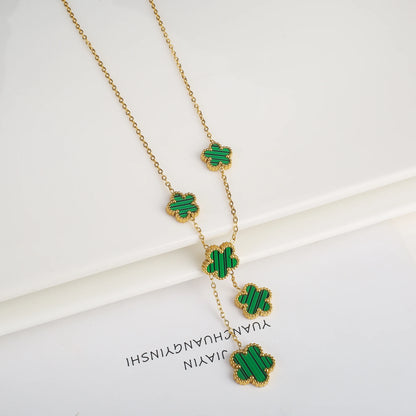 Stainless Steel Laser Five Leaf Flower Petal Adjustable Clover