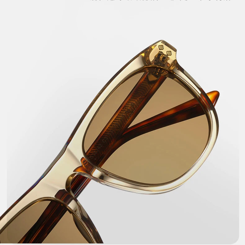 Summer Acetate Transparent Brown Sunglasses Men Beach