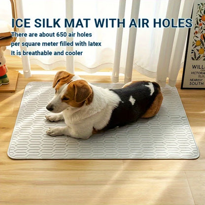 Ice-Cool Summer Pet Cooling Mat and Bed Sweat-Absorbent