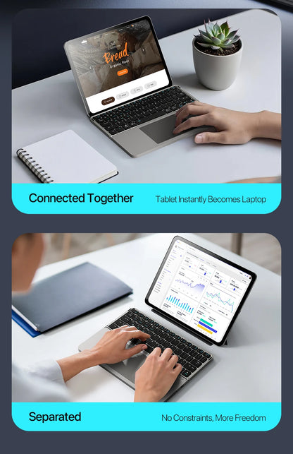 Folding Bluetooth Keyboard PC Phone Holder Wireless Foldable Keyboard