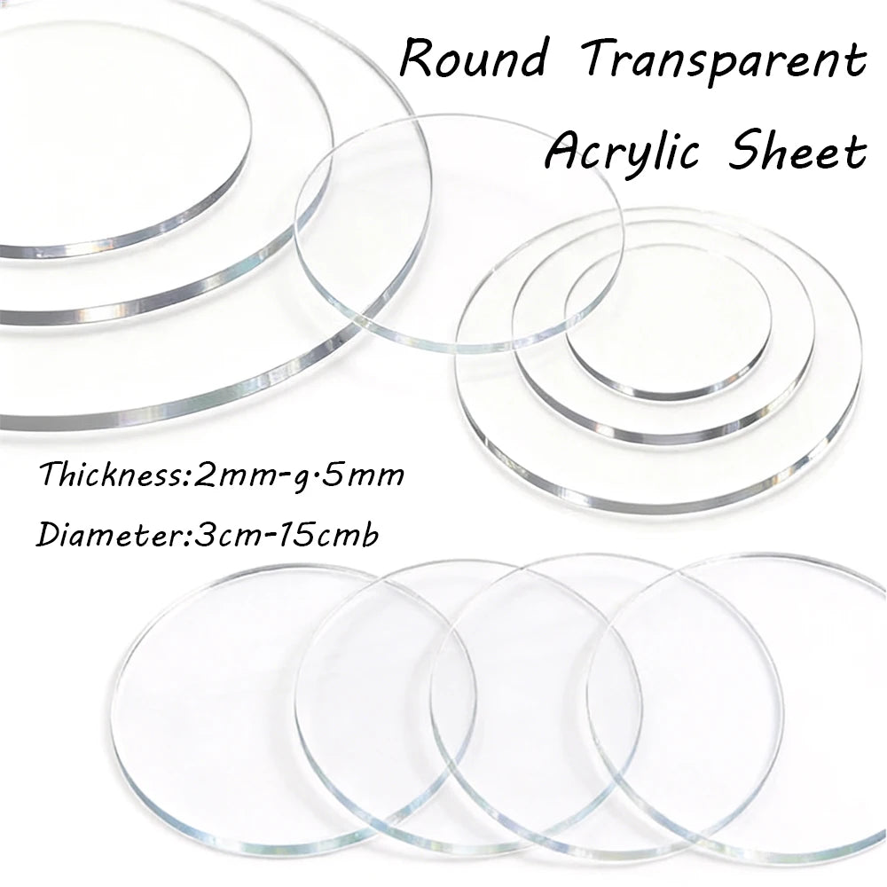 Clear Round Acrylic Sheets Transparent Plexiglass Discs