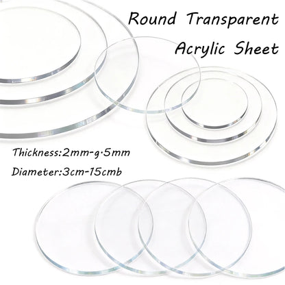 Clear Round Acrylic Sheets Transparent Plexiglass Discs