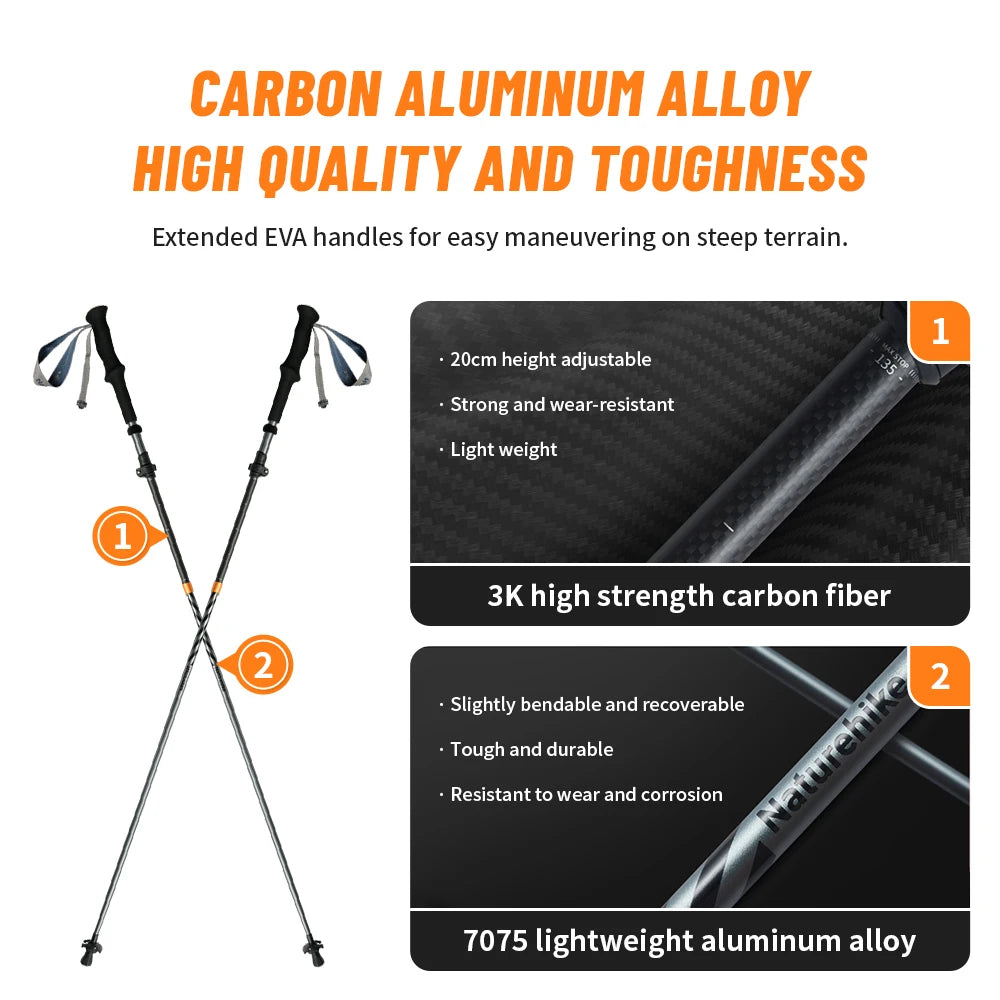 Climbing Sticks Ultralight Outdoor Folding Trekking Poles