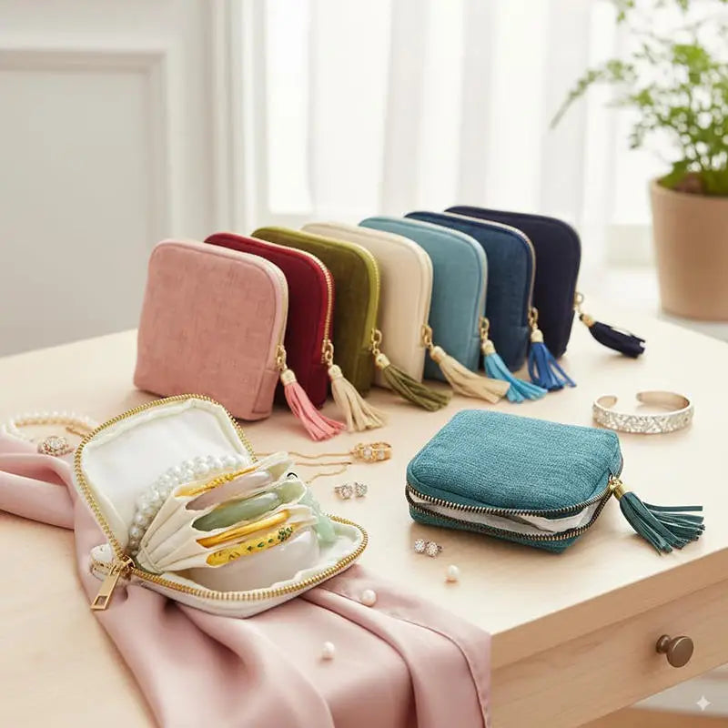 Exquisite Jewelry Storage Bag With Tassel Pendant