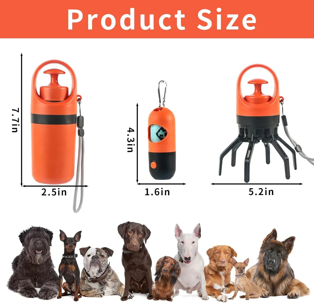 Dog Poop Scooper Set Claw Waste Picker
