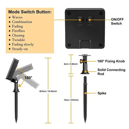 8 Modes Outdoor Solar Fairy Lights LED Copper Wire Lights