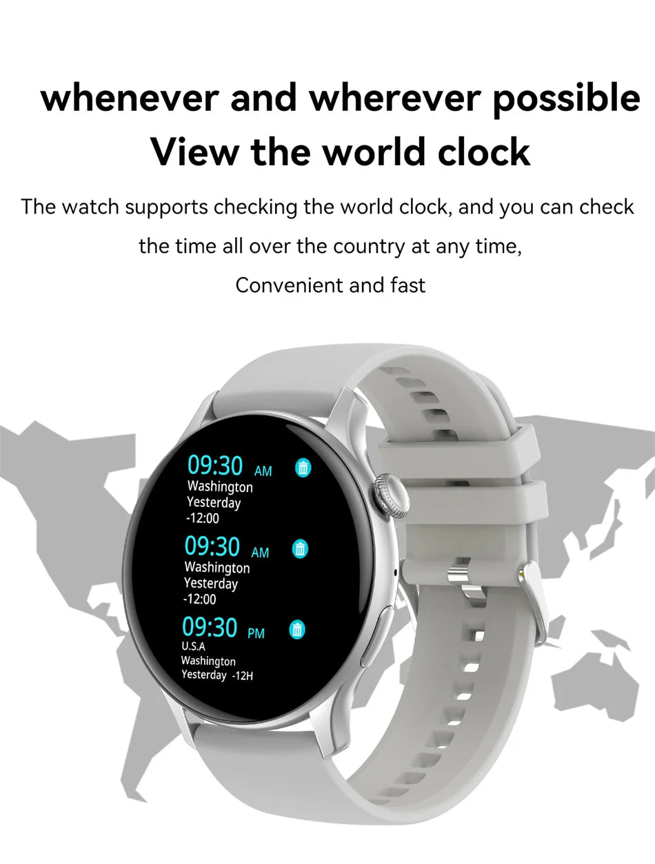 NFC Smart Watch Amoled HD GPS Track Sports Heart Rate