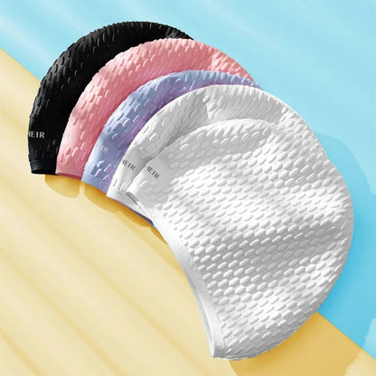 Silicone Swimming Caps Large Size Long Hair Ear Protection