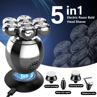 Electric Shaver 7D Floating Cutter Head Base Men Beard Trimmer
