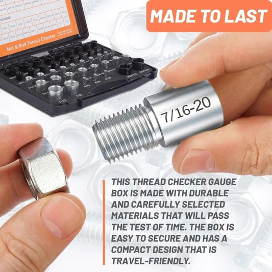 Nut and Bolt Thread Checker Aluminums Thread Checker