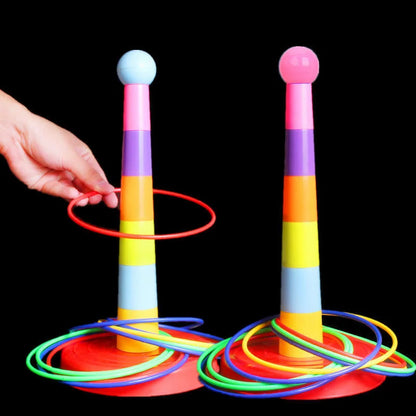 Children Throw Circle Game Ferrule Stacked Toys Fun Indoor Outdoor