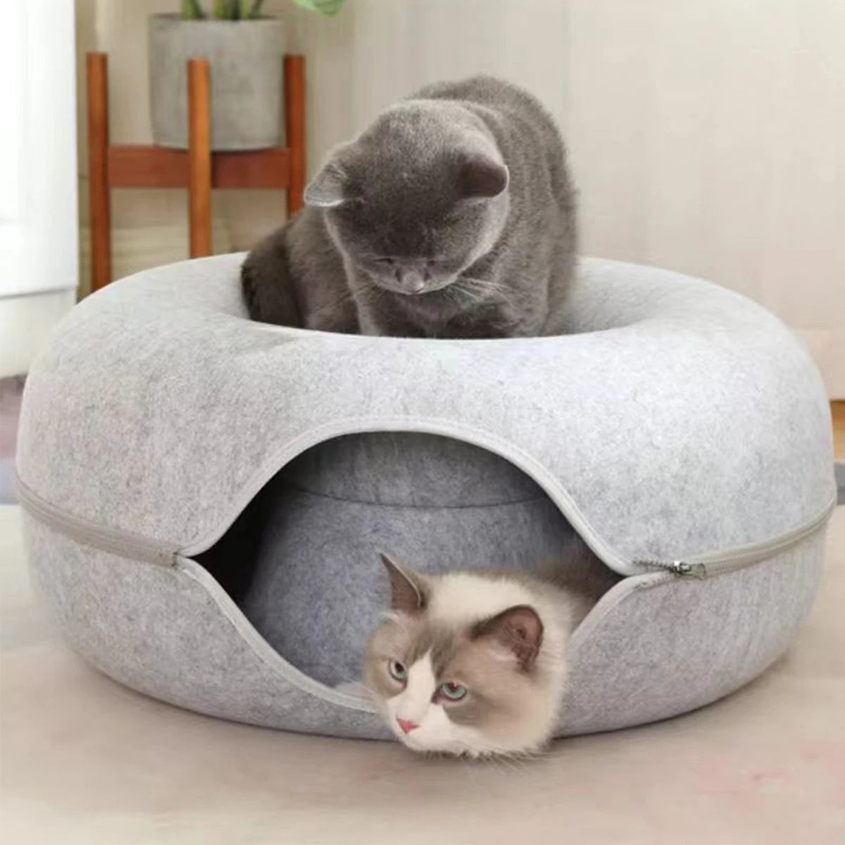 B-Tunnel Donut Cat Bed Interactive Tunnel Pet