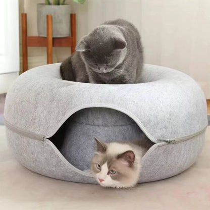 B-Tunnel Donut Cat Bed Interactive Tunnel Pet