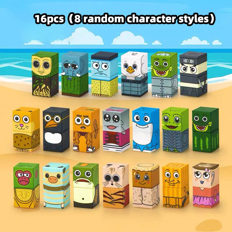 AI character magnetic building blocks Tung Tung tung sahur
