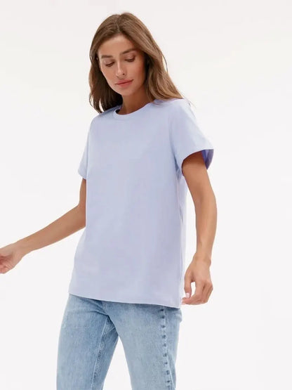 Bornladies Summer 100% Cotton Women's T-shirt Bottoming Tops