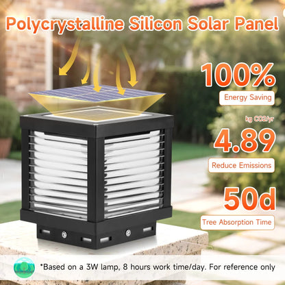 Outdoor Lighting Pillar Lights Remote Control Solar Chapiter Lamp
