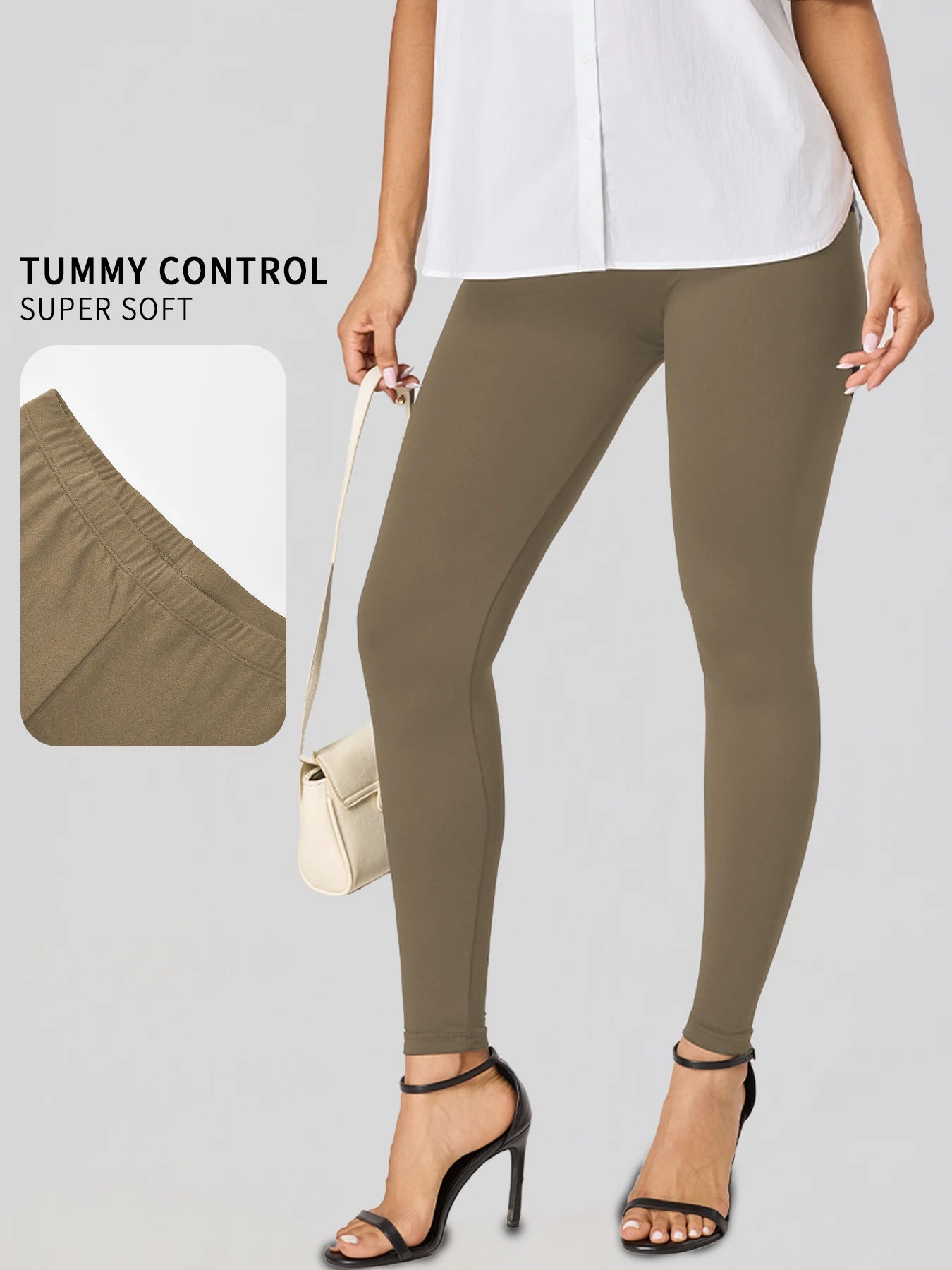 Plus Size Women's Leggings with Super Soft Fabric - High Elasticity