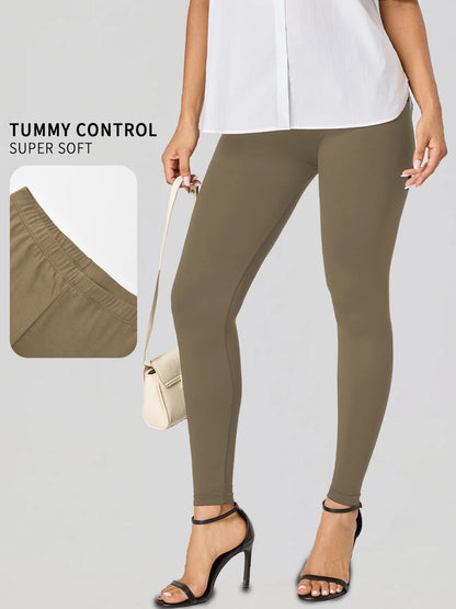 Plus Size Women's Leggings with Super Soft Fabric - High Elasticity