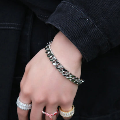 316 Stainless Steel Plated 18k Gold Fashion Hip Hop Bracelet