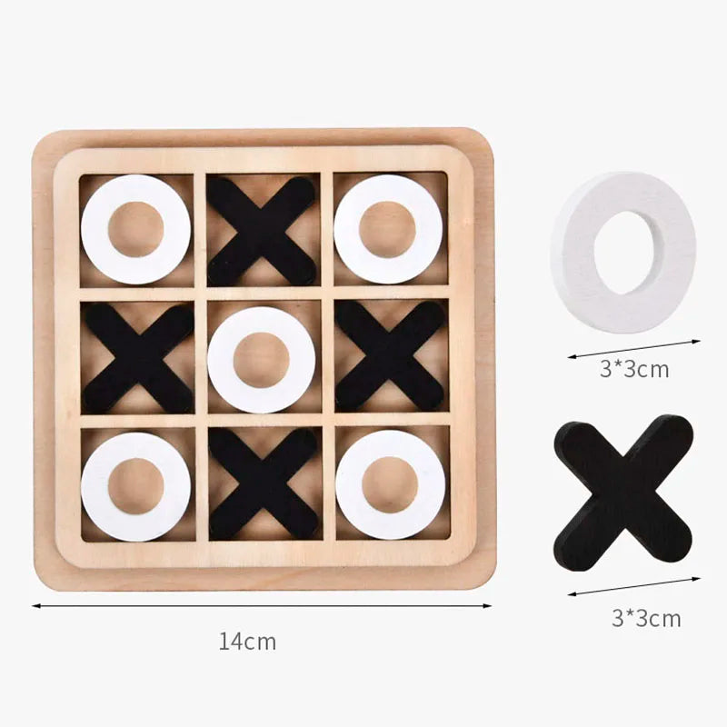 Montessori Wooden Toy Mini Chess Game Interaction Puzzle