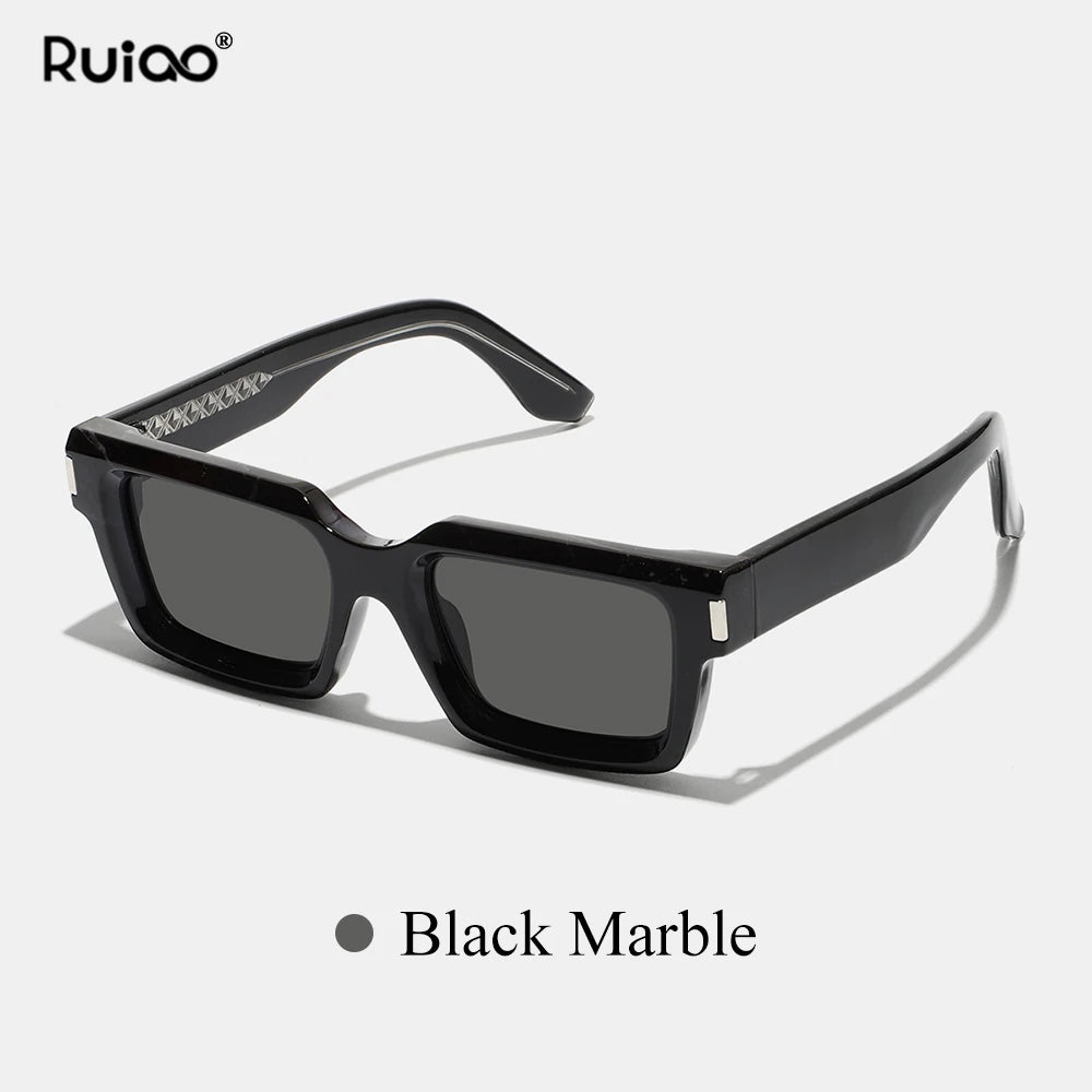Ruiao retro black designer sunglasses vintage eyewear