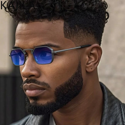 Small Frame Hexason Steampunk Sunglasses Men
