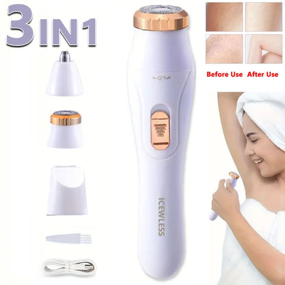 Electric Hair Trimmers for Women Waterproof Razor Painless