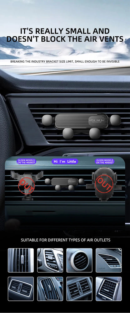 Gravity Car Phone Holder for 4.7-7 inch Mobile Phone Car Air Vent