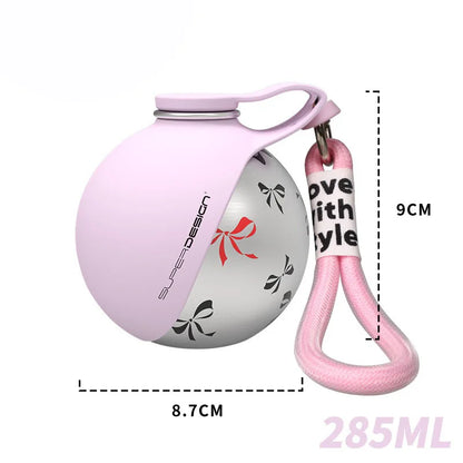 Small Dog Water Bottle 285ML Stainless Steel/PETG Convenient