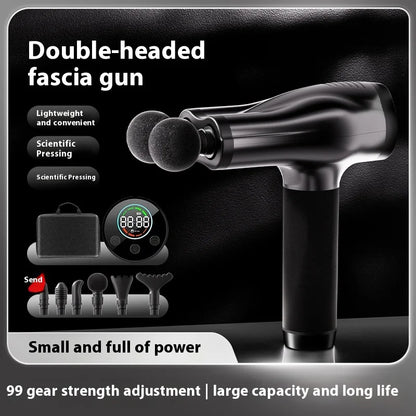 Double Head Handheld Mini Massager Gun with Deep Tissue