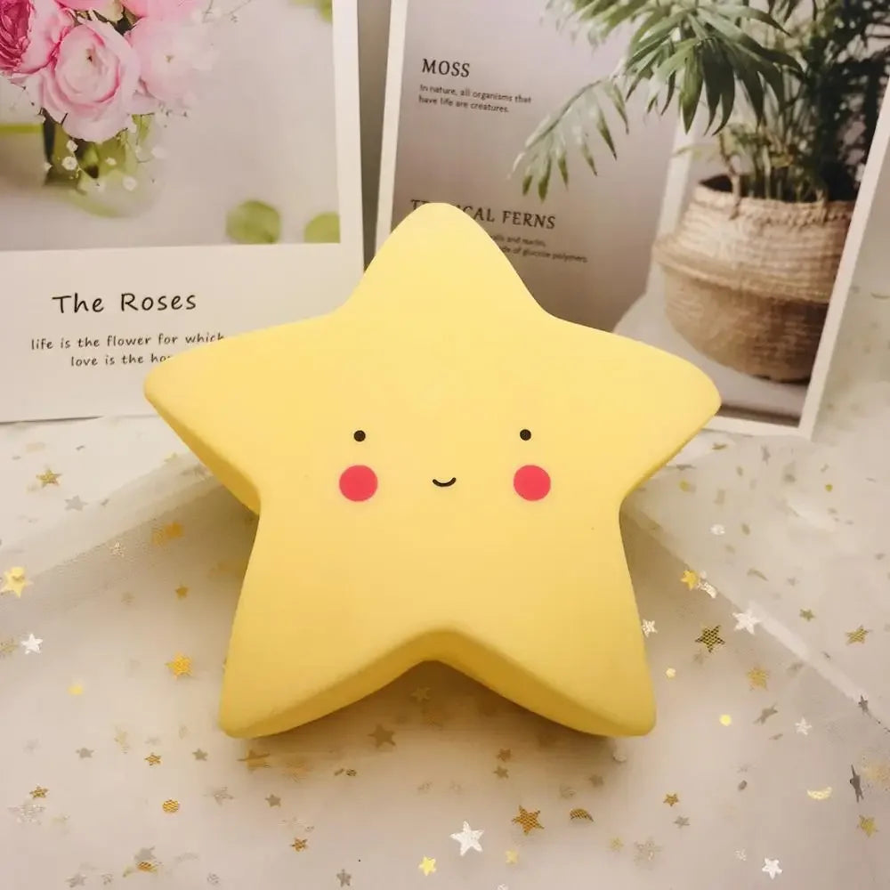 Mini LED Night Light Cartoon Fantasy Star Moon Interior Lighting