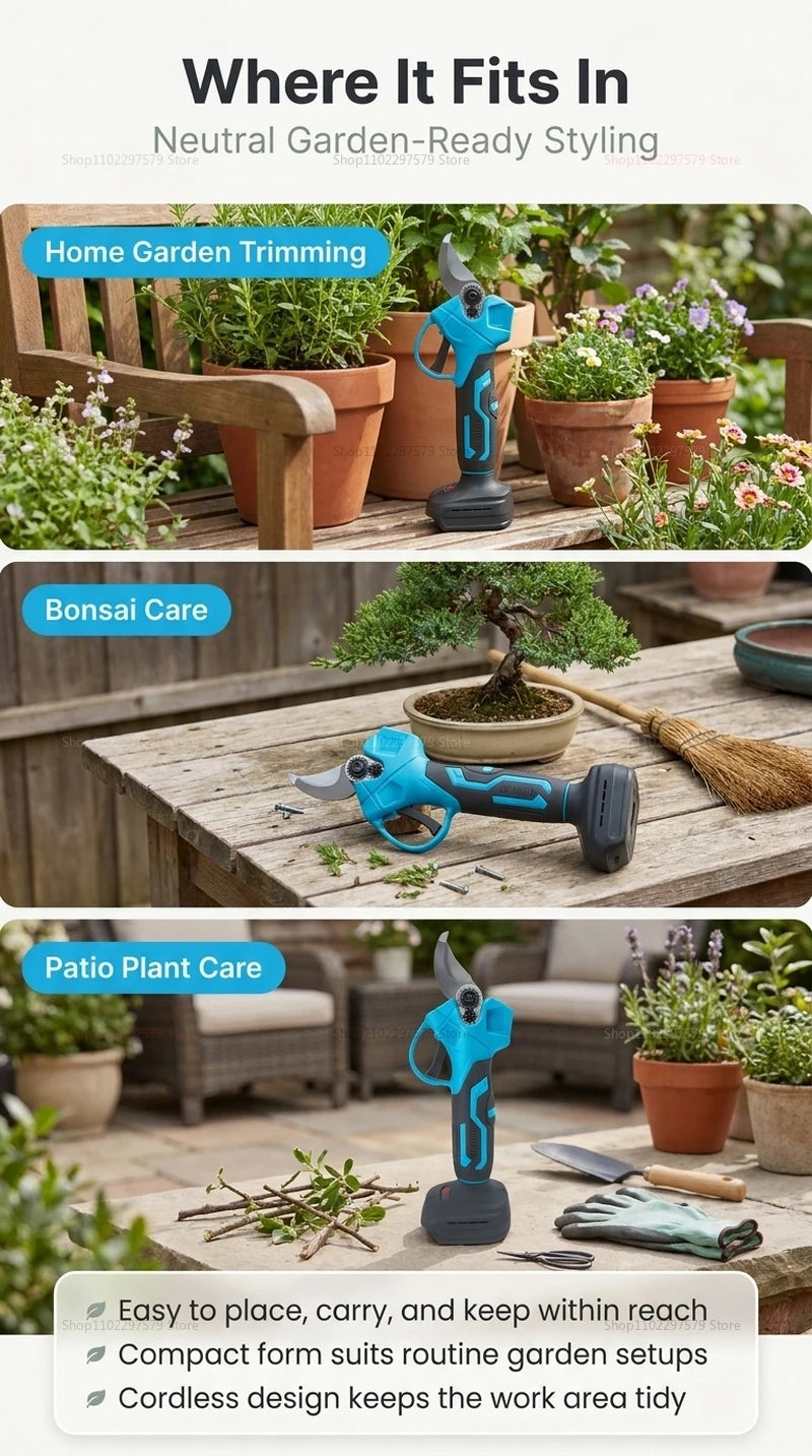 18V Cordless Electric Pruning Shears Brushless Secateurs