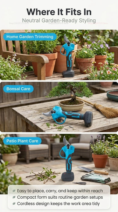 18V Cordless Electric Pruning Shears Brushless Secateurs