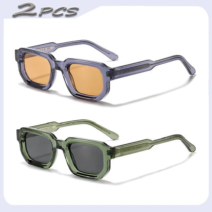 HBK Vintage Polygon Sunglasses for Men Small Frame