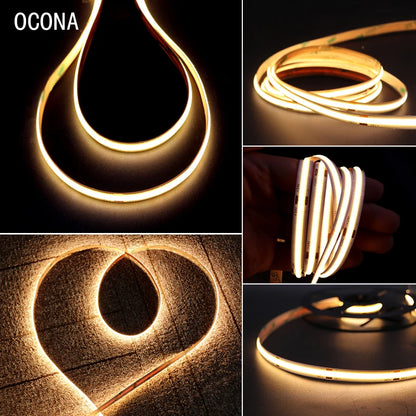 OCONA Ra97+ High CRI COB LED Strip Light  Dimmable