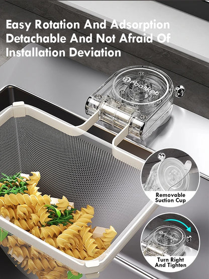 Kitchen Sink Filter Rack Suction Cup Iron Drain Filter