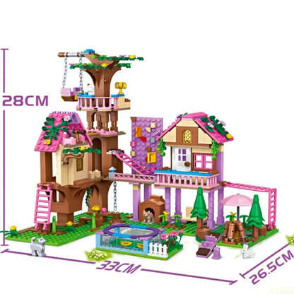 Friends City Tree House Summer Holiday Villa Castle For Kid