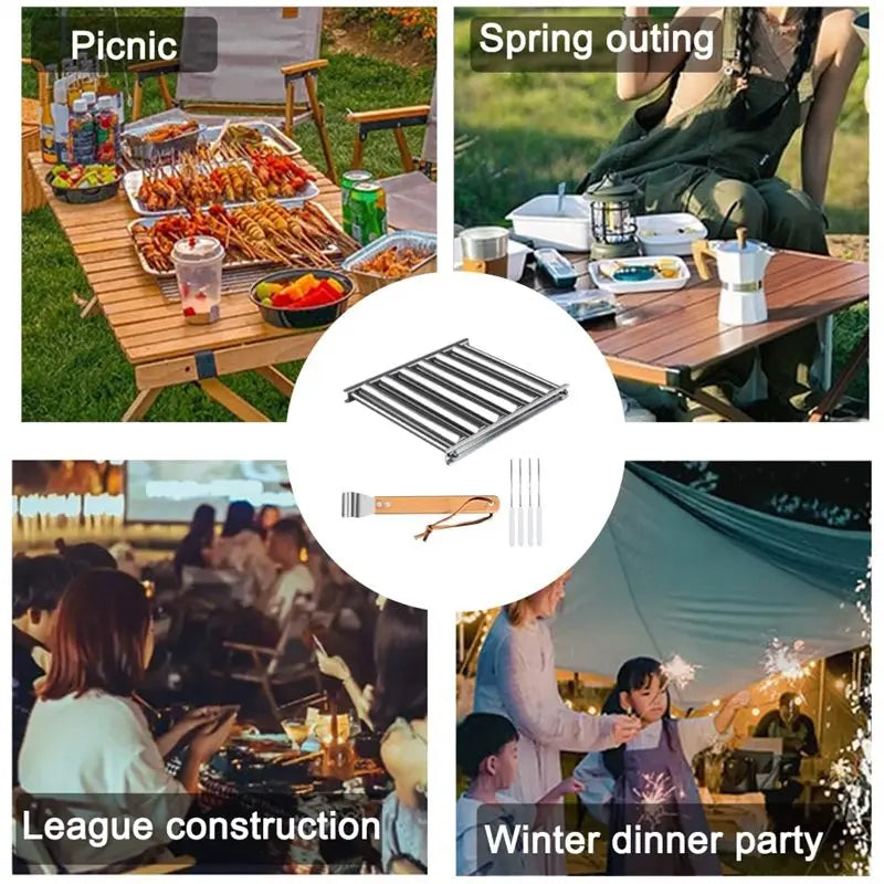 GYTB-Hotdog Grill Stainless Steel With Wooden Handle
