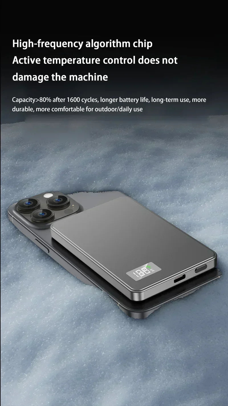 Wireless Magnetic 500000mAh Power Bank Fast Charging